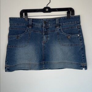 Y2K Hydraulic Denim Vintage Mini Jean Skirt